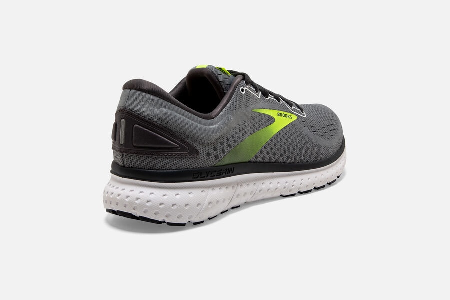 Glycerin 18 Road Brooks Running Shoes NZ Mens - Grey - RNKUWT-596